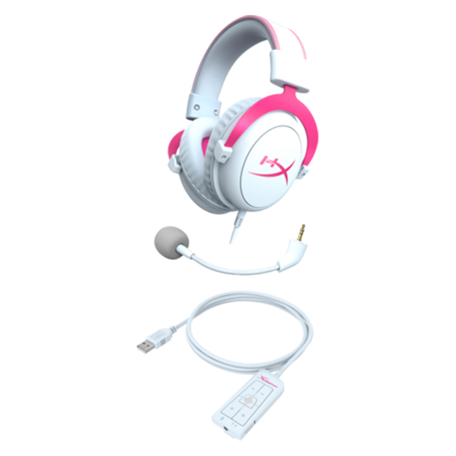 Diadema HyperX Cloud ll Pink, Alámbrico / USB / 3.5mm / PC / Nintendo Switch / Xbox / PS5 / 7.1 surround - 4P5E0AA