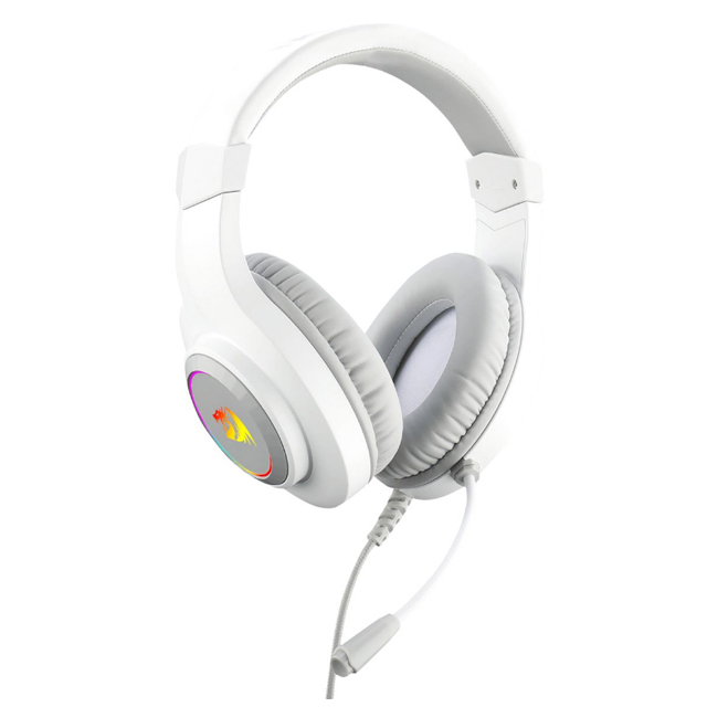 Diadema Gamer Redragon Hylas Blanco H260-RGB-W / 3.5mm + USB / PC /