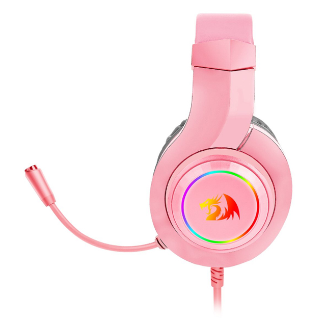 Diadema Gamer Redragon Hylas Rosa H260P-RGB / 3.5mm + USB / PC / Nintendo Switch, Xbox, PS4