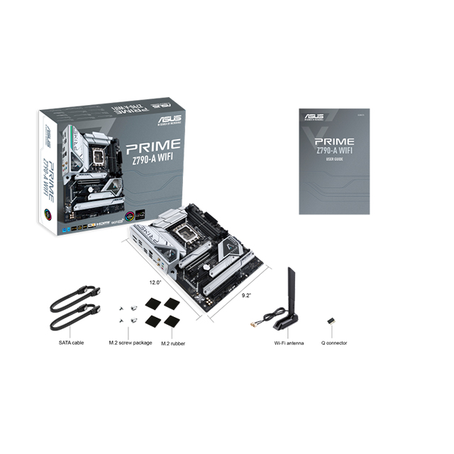 Tarjeta Madre Asus Prime Z790-A WIFI, ATX, 12th y 13th Gen Intel, LGA1700, DDR5 7000Mhz OC, x4 M.2, Aura Sync, Wi-Fi 6E, Bluetooth 5.2, Thunderbolt