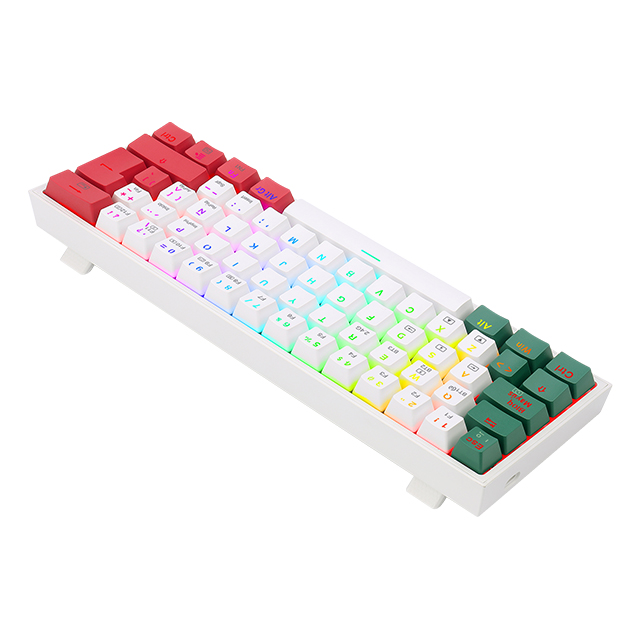 Teclado Gamer Mecanico 60% Redragon Fizz Pro Mexico, Switches Redragon Red, Inalámbrico, USB 2.4Ghz, Bluetooth 5.0, Iluminacion RGB, Español - K616-RGB FIZZ-MX