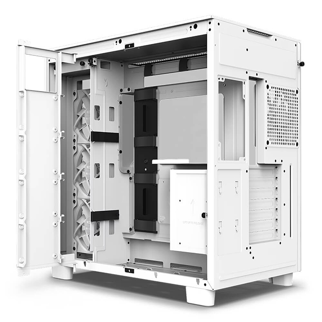 Gabinete NZXT H9 Flow Blanco, ATX, Cristal Templado, 4 Ventiladores sin RGB - CM-H91FW-01