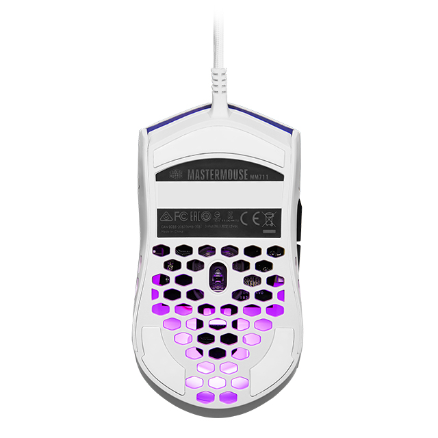 Mouse Gamer Cooler Master MM711 RGB Blanco, Alámbrico, 6 Botones, Pixart 3389, 16,000 DPI - MM-711-WWOL1