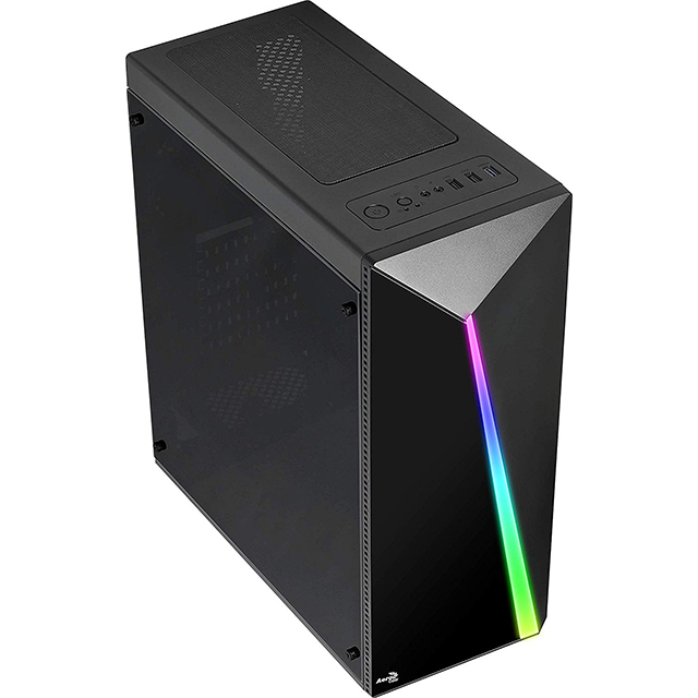 Gabinete Aerocool Shard RGB, Negro, Cristal Templado, ATX, A4718009157682 