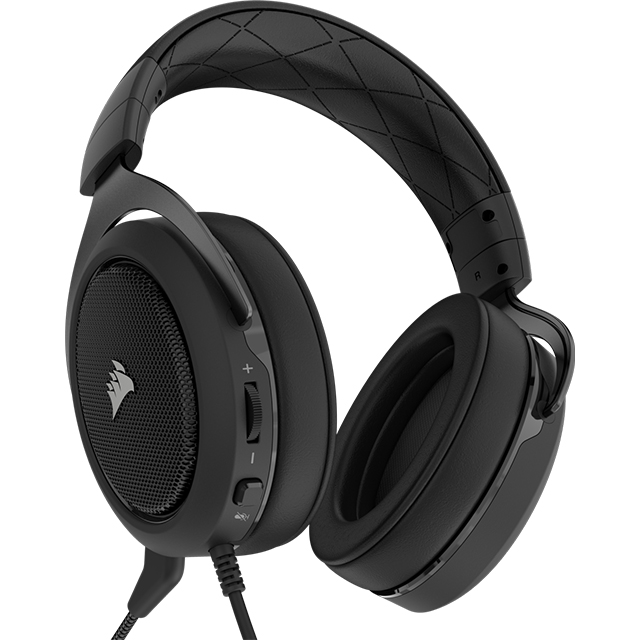 Diadema Corsair HS60 PRO Carbon, Alámbrico, USB, 3.5mm, PC, PS4, Xbox One, Nintendo Switch, Mobile Devices, 7.1 Surround - CA-9011213-NA