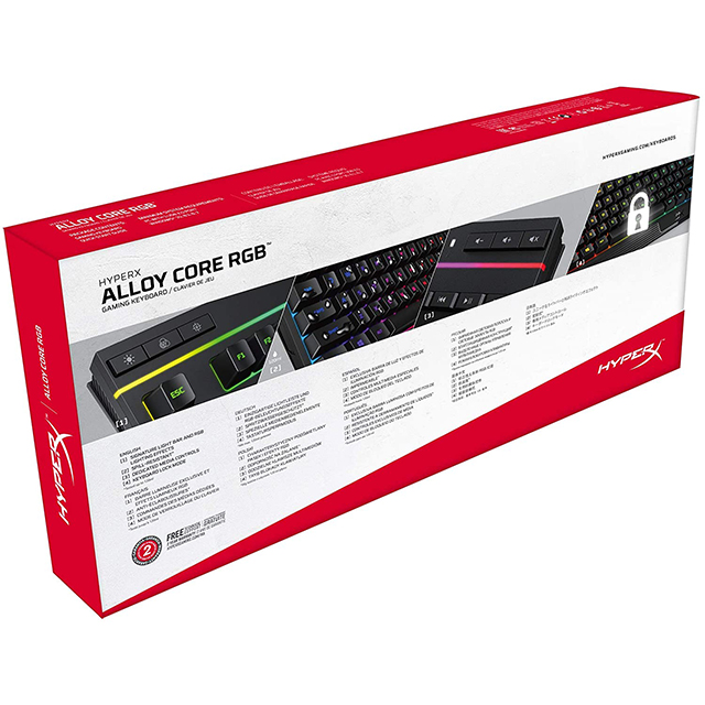 Teclado Membrana HyperX Alloy Core RGB, Español - HX-KB5ME2-LA