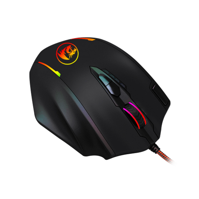 Mouse Gamer Redragon Impact M908, Alámbrico, 12,400 DPI, 18 Botones Progamables, Pixart 3327 óptico