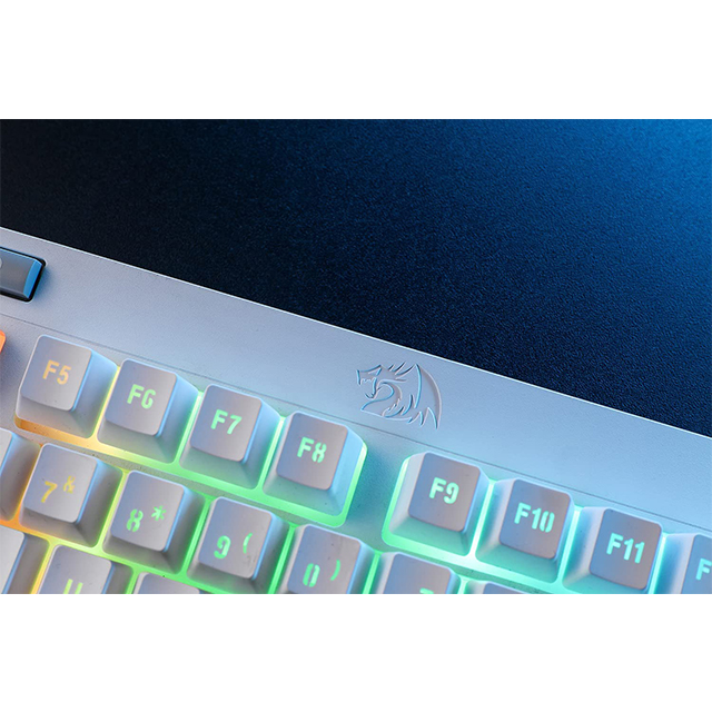 Teclado Gamer de Membrana Redragon Shiva White K512W-RGB-SP, Macros personalizables, Reposa muñecas, Español