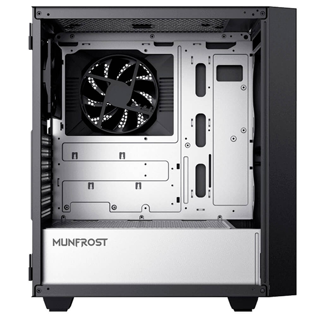 Gabinete Munfrost Fulgor Black, Cristal Templado, 1 Ventilador ARGB, Tecnologia Munfrost COC, ATX