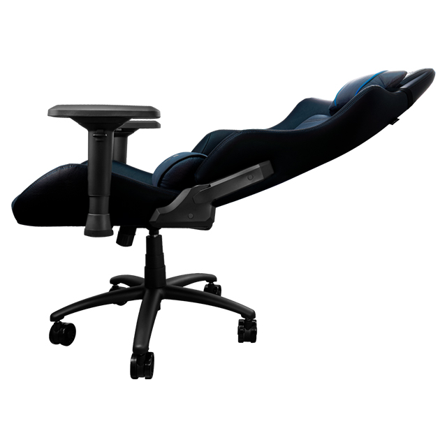 Silla Gamer GameFactor CGC650, Negro/Azul, Reclinable, 4D, 150Kg - CGC650-BL