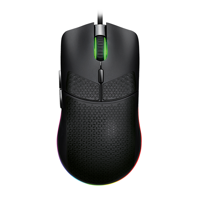 Mouse GameFactor MOG601-BK | Negro | Ultralight | Alámbrico | RGB | 16,000 DPI | PIXART 3389 | 7 Botones  