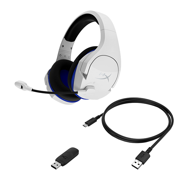 Diadema HyperX Cloud Stinger Core Wireless 7.1 Blanco, Inalámbrico, USB, PC, PS4, 7.1 Surround - HHSS1C-KB-WT/G