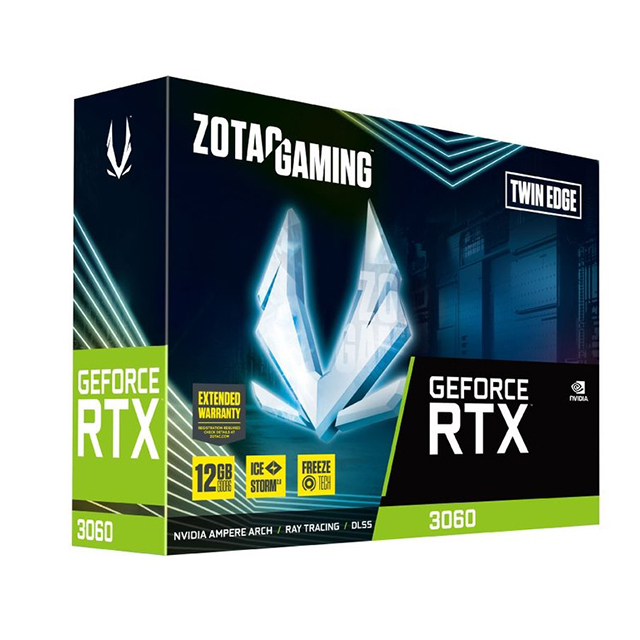 Tarjeta de video Nvidia Zotac Gaming Geforce RTX 3060 Twin Edge, 12GB GDDR6 LHR - ZT-A30600E-10M 