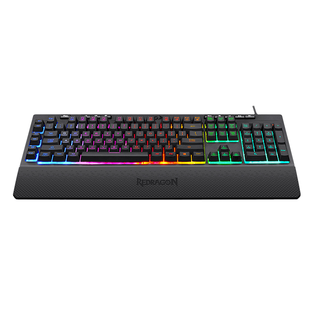 Teclado Gamer de Membrana Redragon Shiva K512RGB-SP, Macros personalizables, Reposa muñecas, Español