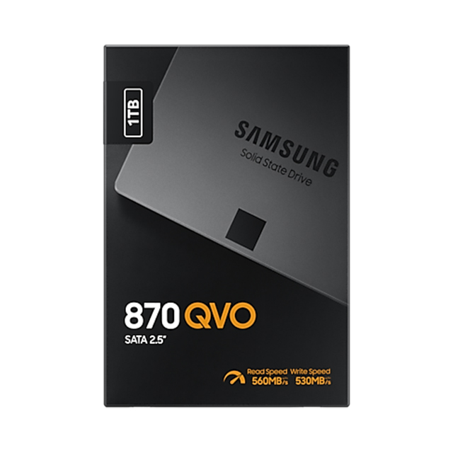 Unidad de Estado Solido SSD Samsung 870 QVO 1TB, 560/530 MB/s, SATA III - MZ-77Q1T0