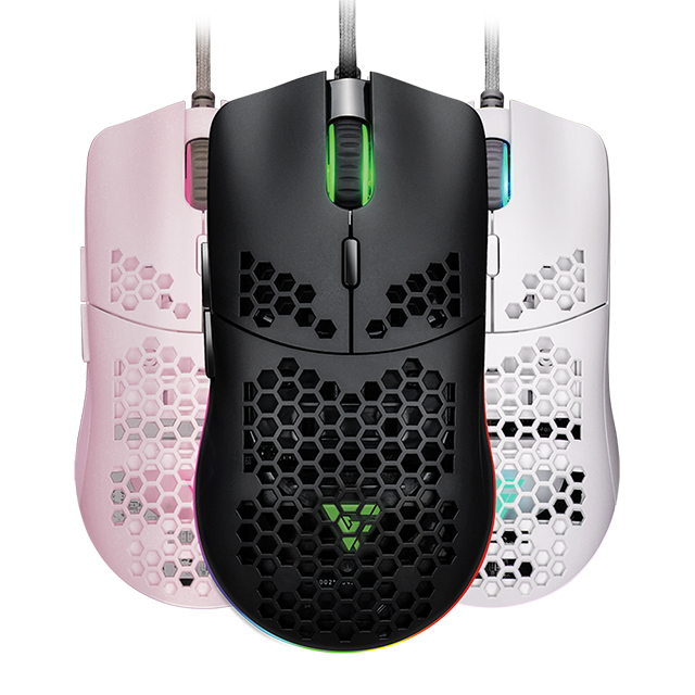 Mouse GameFactor MOG601-BK | Negro | Ultralight | Alámbrico | RGB | 16,000 DPI | PIXART 3389 | 7 Botones  