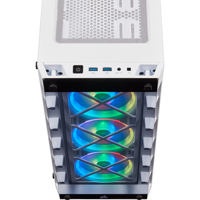 Gabinete Corsair ICUE 465X RGB Blanco, Cristal Templado, 3 Ventiladores LL120, ATX - CC-9011189-WW