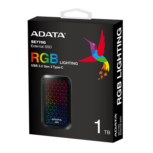 SSD Externo Adata SE770G RGB, 1TB, USB 3.2 Gen 2 / PC / PS5 / Xbox X l S