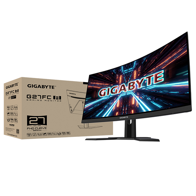 Monitor Gigabyte G27FC A 27", 1920 x 1080, VA, 1MS, 165Hz, HDMI, Displayport, USB3.0, AMD Freesync, Bocinas