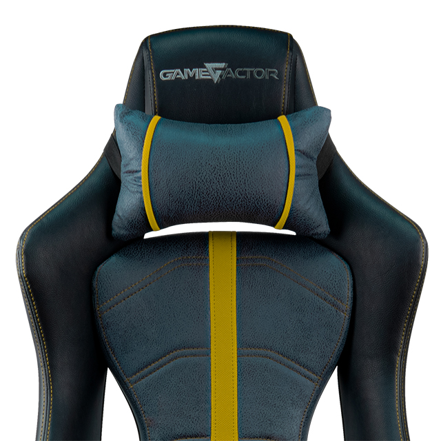 Silla Gamer GameFactor CGC650, Negro/Amarillo, Reclinable, 4D, 150Kg - CGC650-YL