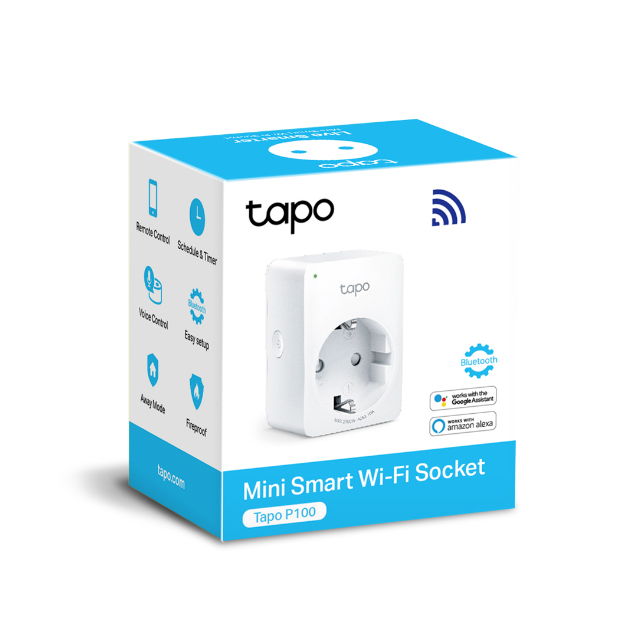 Mini contacto de Wi-Fi inteligente TP-Link Tapo P100 | Compatible con Hey Google y Alexa