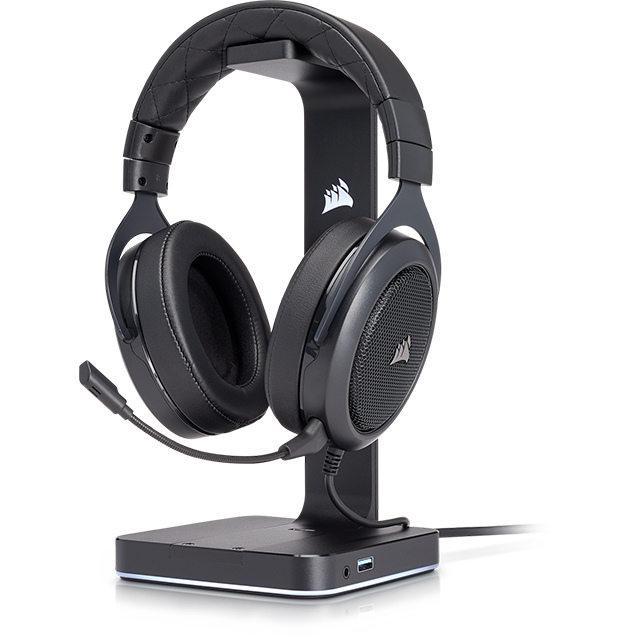 Diadema Corsair HS60 PRO Carbon, Alámbrico, USB, 3.5mm, PC, PS4, Xbox One, Nintendo Switch, Mobile Devices, 7.1 Surround - CA-9011213-NA