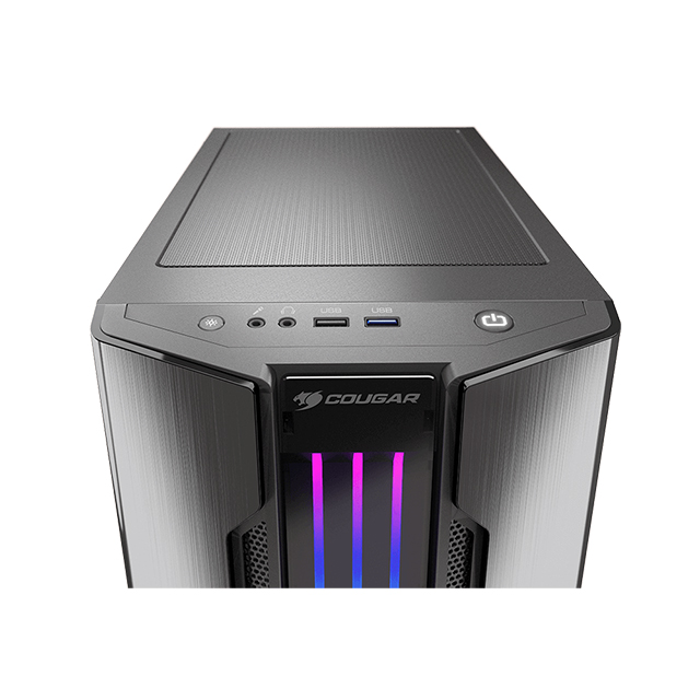 Gabinete Cougar Gemini M Iron-Gray, RGB, Cristal Templado, Micro ATX, 385TMB0.0001