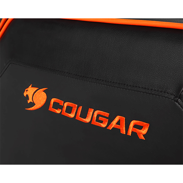 Sofá Gamer COUGAR Ranger One, reclinable, reposapiés plegable, soporte lumbar, negro/naranja – CGR-SA1