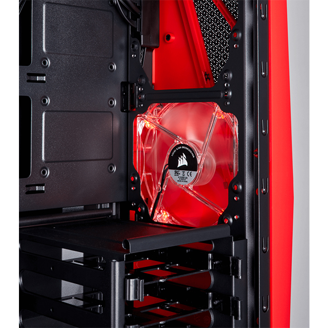 Gabinete Corsair Carbide Series Spec-04 Negro/Rojo, Cristal Templado, 1 Ventilador, ATX - CC-9011117-WW