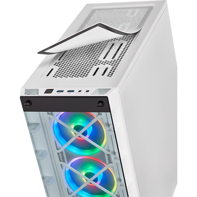 Gabinete Corsair ICUE 465X RGB Blanco, Cristal Templado, 3 Ventiladores LL120, ATX - CC-9011189-WW