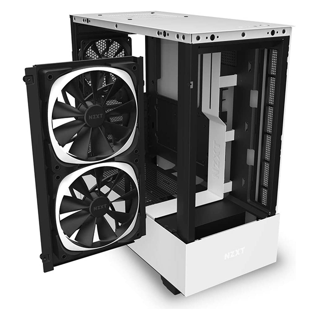 Gabinete NZXT H510 Elite Blanco, ATX, Cristal Templado, 4 Ventiladores - CA-H510E-W1