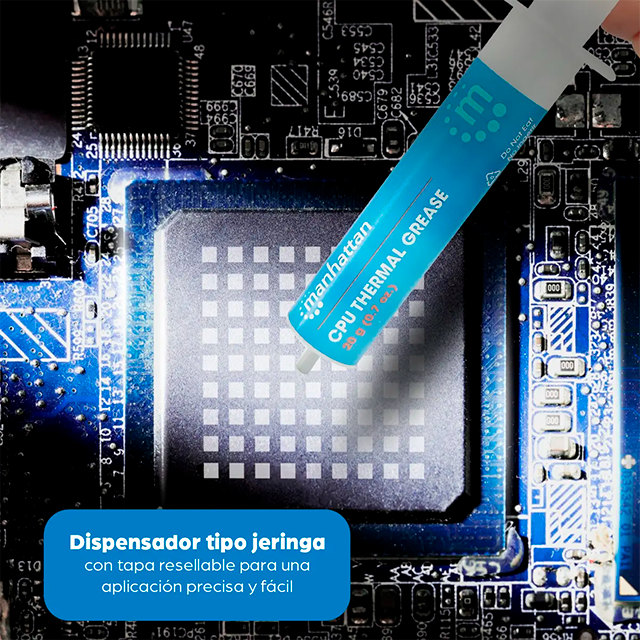 Pasta Térmica Manhattan 140065, 20 g, color gris, conductividad térmica – 140065