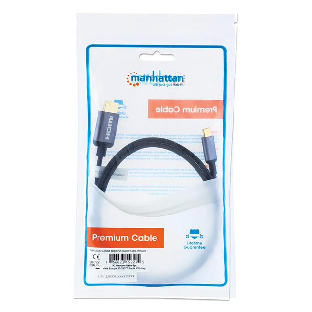 Cable USB-C a HDMI 4K, Modo DP Alt, Conversión de Video, Longitud 1 m – 152235