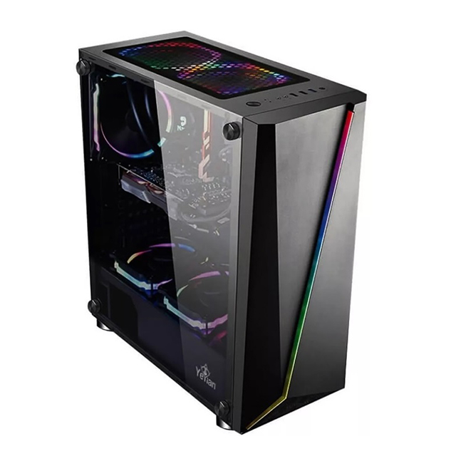 Gabinete Yeyian Armageddon 2200, Cristal Templado, 3 ventiladores RGB - YGA-68809