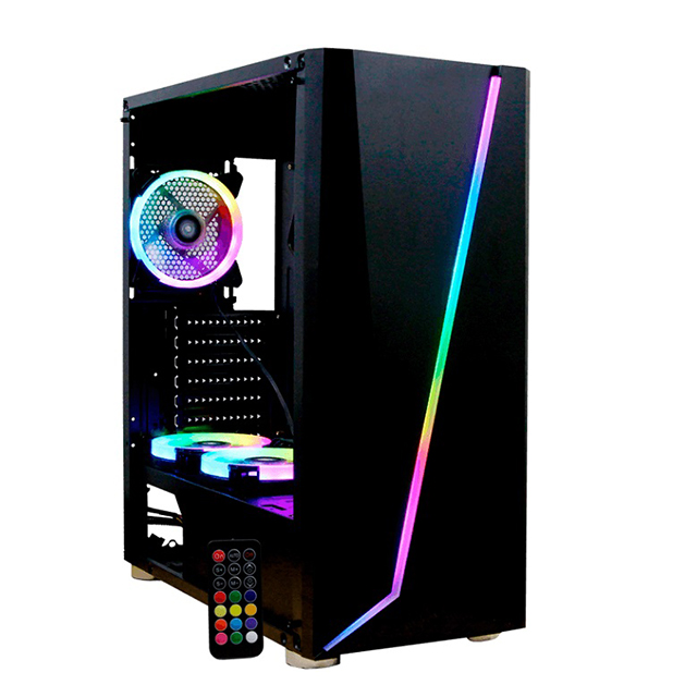 Gabinete Yeyian Armageddon 2200, Cristal Templado, 3 ventiladores RGB - YGA-68809