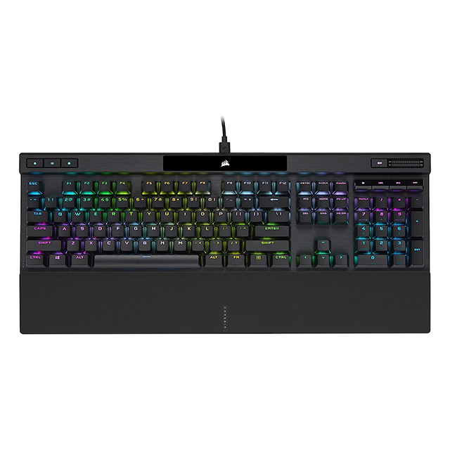 Teclado Corsair K70 Pro con teclas PBT Double Shot Pro, Optico-Mecanico, RGB, Alámbrico, Negro, Ingles - CH-910941A-NA