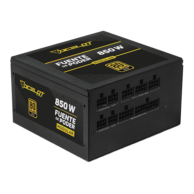 Fuente de Poder Ocelot Gaming OPS850, 850W, ATX, Modular, 80 Plus Gold, Color Negro – OPS850