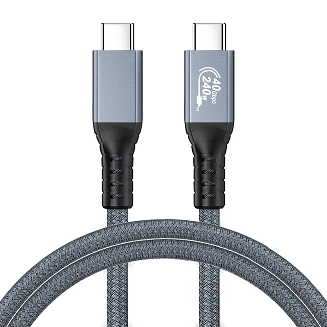 Cable Gamaxima USB-C a USB-C, 240w, 40Gbps, Thunderbolt 4, 8k60Hz, 1 metro - X0047C8JBZ