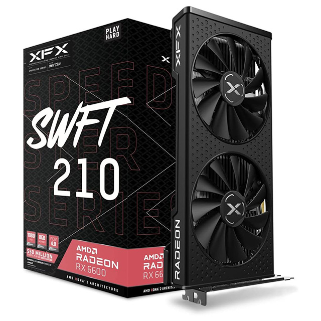 Tarjeta de video AMD Radeon XFX SWFT 210 RX6600, 8GB GDDR6 - RX-66XL8LFDQ-VC-1173