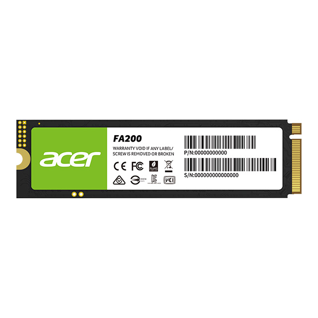 Unidad de Estado Solido SSD M.2 Acer FA200, 1TB, 7,200 / 6,200MB/s - BL.9BWWA.124