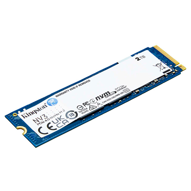 Unidad de Estado Solido SSD NVMe M.2 Kingston NV3 2000GB, 6000/5000 Mb/s, PCI Express 4.0 - SNV3S/2000G