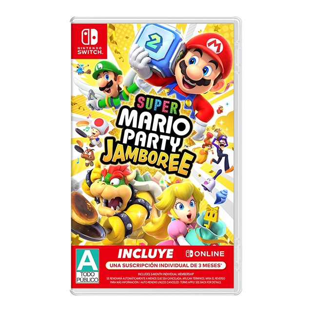 Videojuego Super Mario Party Jamboree, Gratis 3 meses de Nintendo Switch Online, Standard Edition, para Nintendo Switch