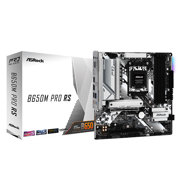 Tarjeta Madre ASRock B650M PRO RS, AM5, Micro-ATX, DDR5 7200Mhz, 3x M.2, PCIe 4.0