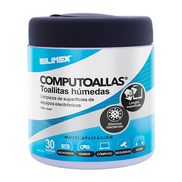 Computoallas Silimex, Toallitas húmedas, Uso externo, 30 Pzas - 750300219672