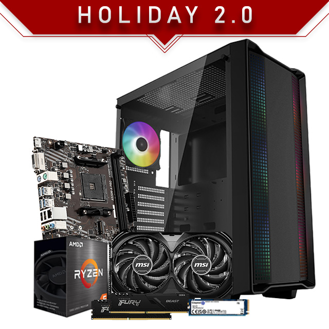 PC Gamer Holiday 2.0 | AMD Ryzen 5 5500 | Nvidia RTX 4060 8GB | 16GB DDR4 | 500 SSD M.2 