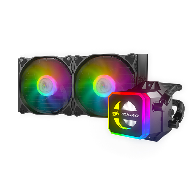 Enfriamiento Liquido Cougar Helor 240 RGB, 2 ventiladores ARGB, 240mm - 35CCL24.0001