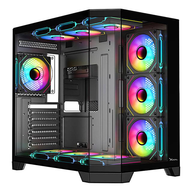 Gabinete Xzeal XZ150, ATX, Cristal Templado, 4x Ventiladores ARGB, Negro - XZGAXT1B