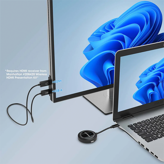 Transmisor USB-C Inalámbrico HDMI Manhattan 208437