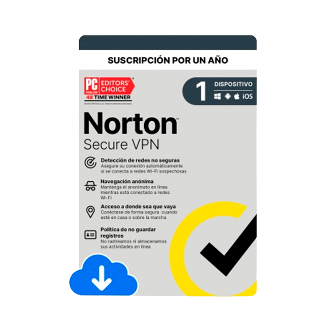 Norton WiFi VPN, 1 Dispositivo, Suscripción 12 Meses, Licencia Digital ESD – 21430694