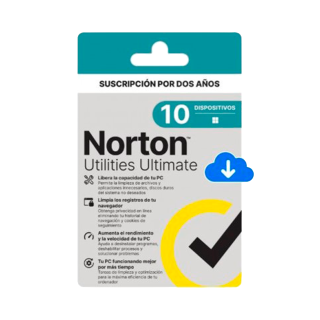Norton Utilities Ultimate, 10 Dispositivos, Suscripción 24 Meses, Licencia Digital ESD – 21437358